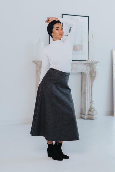 HIGH WAIST WOOL SKIRT – Adara